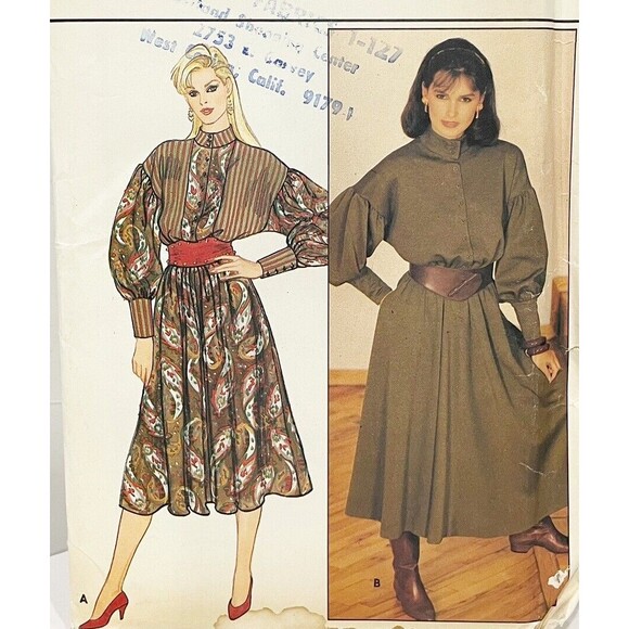 UNCUT Vintage Butterick Sewing‎ Pattern 4539 Dress Sz 8-10-12 Factory Folded - Picture 2 of 7